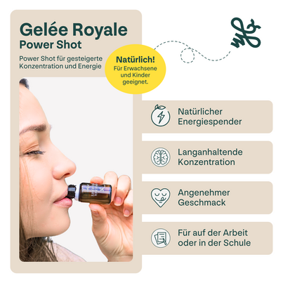 Sie sehen eine Packung Gelée Royale Power Shot, Produktbild: 03 Gelée Royale Power Shot, A-Nr.: 5997914 - 03