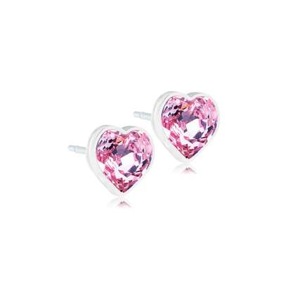 Blomdahl Ohrstecker Herz rosa, A-Nr.: 6020274 - 01