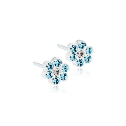 Sie sehen eine Packung Blomdahl Ohrstecker Daisy Aquamarine, Produktbild: 01 Blomdahl Ohrstecker Daisy Aquamarine, A-Nr.: 6036737 - 01
