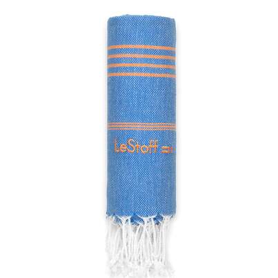 Sie sehen eine Packung LeStoff Hamamtuch Blue-Orange, Produktbild: 01 LeStoff Hamamtuch Blue-Orange, A-Nr.: 5839776 - 01