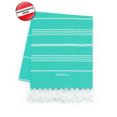 Sie sehen eine Packung LeStoff Hamamtuch Turquise, Produktbild: 02 LeStoff Hamamtuch Turquise, A-Nr.: 5839629 - 02