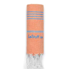 LeStoff Hamamtuch Orange-Sky Blue, A-Nr.: 5839753 - 01