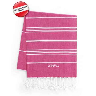 Sie sehen eine Packung LeStoff Hamamtuch Fuchsia, Produktbild: 02 LeStoff Hamamtuch Fuchsia, A-Nr.: 5839919 - 02