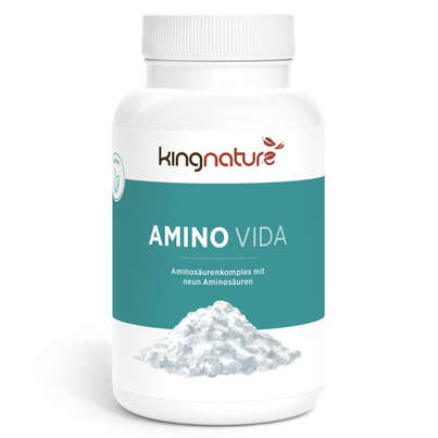 Sie sehen eine Packung KINGNATURE Amino Vida Tabl Ds 240 Stk, Produktbild: 01 KINGNATURE Amino Vida Tabl Ds 240 Stk, A-Nr.: 4596337 - 01