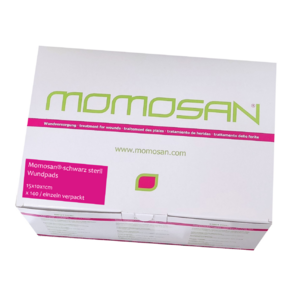MOMOSAN-schwarz steril Wund-Pads 15x10x1cm, 140 Stück, A-Nr.: 3995093 - 01