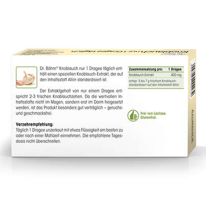 Dr. Böhm Knoblauch nur 1 Dragee täglich, A-Nr.: 2552442 - 06