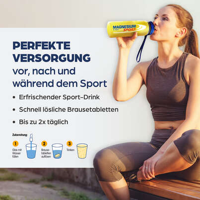 Sie sehen eine Packung Dr. Böhm Magnesium Sport Brausetabletten, Produktbild: 05 Dr. Böhm Magnesium Sport Brausetabletten, A-Nr.: 2745709 - 05