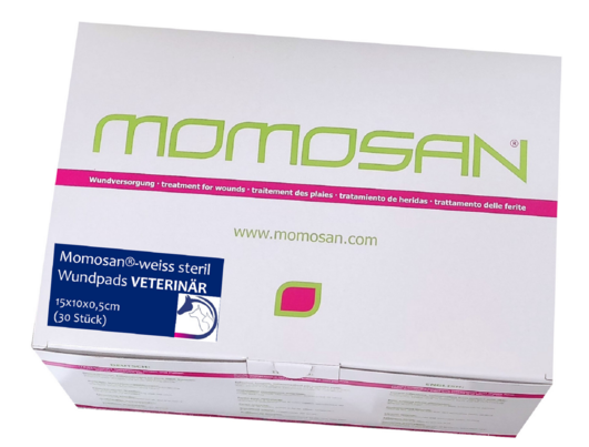 MOMOSAN-weiss steril Wund-Pads VETERINÄR 15x10x0,5cm, 30 Stück, A-Nr.: 5959285 - 01