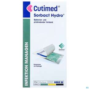 Cutimed/sorbact Gel Kompressen.bakterienbindend +hydrogel 7,5x 15cm Nr 7261111 10st, A-Nr.: 3691499 - 01
