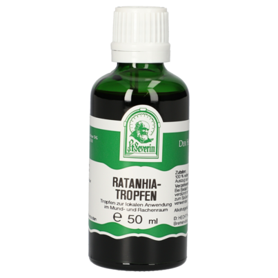 Sie sehen eine Packung RATANHIA TROPFEN 50 ML, Produktbild: 01 RATANHIA TROPFEN 50 ML, A-Nr.: 4312245 - 01