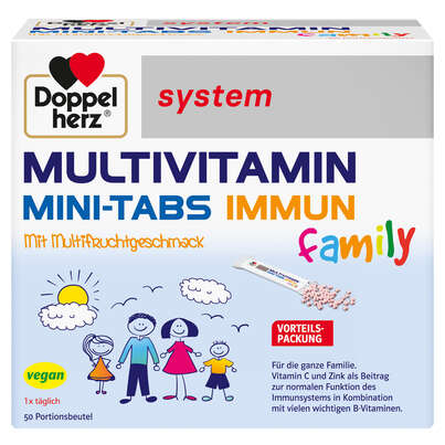 Doppelherz system MULTIVITAMIN MINI-TABS family - Mit Multifruchtgeschmack, A-Nr.: 6001934 - 01