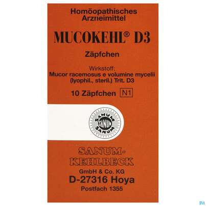 Sie sehen eine Packung Mucokehl Supp D3 10st, Produktbild: 02 Mucokehl Supp D3 10st, A-Nr.: 0991255 - 02