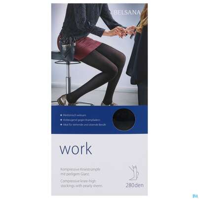 Stuetzstruempfe Belsana/work Ad Knie Gr M Teint 2st, A-Nr.: 5225494 - 02