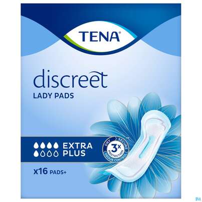 Sie sehen eine Packung Inkontinenz Tena/lady Discreet Einlage Extra Plus 761662 16st, Produktbild: 02 Inkontinenz Tena/lady Discreet Einlage Extra Plus 761662 16st, A-Nr.: 5184105 - 02