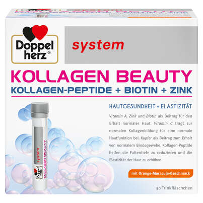Sie sehen eine Packung Doppelherz system KOLLAGEN BEAUTY, Produktbild: 01 Doppelherz system KOLLAGEN BEAUTY, A-Nr.: 6027483 - 01