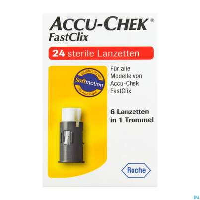 Diagnostika U.zubehoer Accu-chek Fastclix Lanzetten 4x6 C2 53 24st, A-Nr.: 5161564 - 01