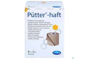 Elastische Binden Puetter-haft Latexfrei Kohaes.kompressionbinde 5mx 8cm 1st, A-Nr.: 4174547 - 01