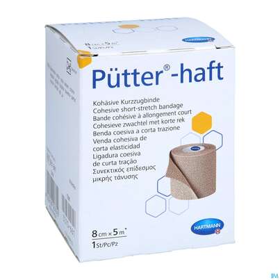 Elastische Binden Puetter-haft Latexfrei Kohaes.kompressionbinde 5mx 8cm 1st, A-Nr.: 4174547 - 02