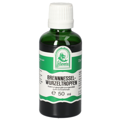 Sie sehen eine Packung BRENNNESSELWURZEL TROPFEN 50 ML, Produktbild: 01 BRENNNESSELWURZEL TROPFEN 50 ML, A-Nr.: 4377351 - 01