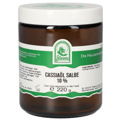 Sie sehen eine Packung CASSIAÖL SALBE 10% 220 G, Produktbild: 01 CASSIAÖL SALBE 10% 220 G, A-Nr.: 5303834 - 01