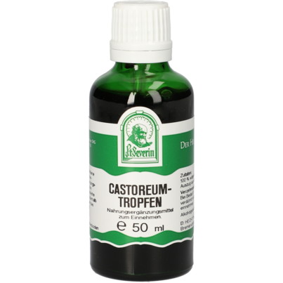 Sie sehen eine Packung CASTOREUM TROPFEN 50 ML, Produktbild: 01 CASTOREUM TROPFEN 50 ML, A-Nr.: 4377285 - 01