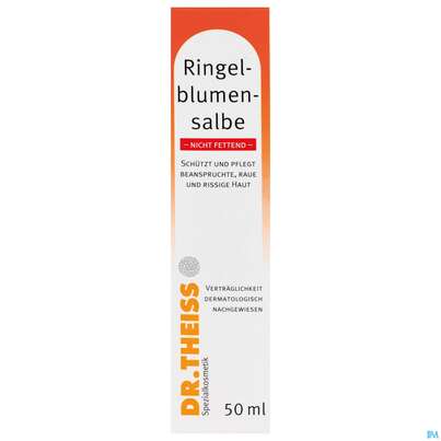 Sie sehen eine Packung Ringelblumen Salbe Dr.theiss Nicht Fettend 50ml, Produktbild: 03 Ringelblumen Salbe Dr.theiss Nicht Fettend 50ml, A-Nr.: 3109401 - 03