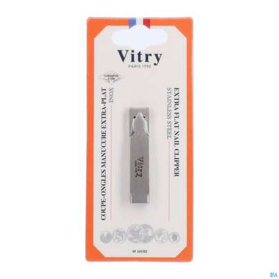 Sie sehen eine Packung Vitry Handnagelknipser Extra Flach 1pc, Produktbild: 02 Vitry Handnagelknipser Extra Flach 1pc, A-Nr.: 4633363 - 02