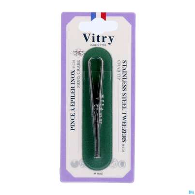 Sie sehen eine Packung Vitry Pinzette Rostfrei Abgewinkelt 1pc, Produktbild: 01 Vitry Pinzette Rostfrei Abgewinkelt 1pc, A-Nr.: 4633073 - 01