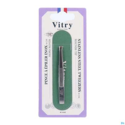 Sie sehen eine Packung Vitry Pinzette Rostfrei Rund 1pc, Produktbild: 02 Vitry Pinzette Rostfrei Rund 1pc, A-Nr.: 4633009 - 02