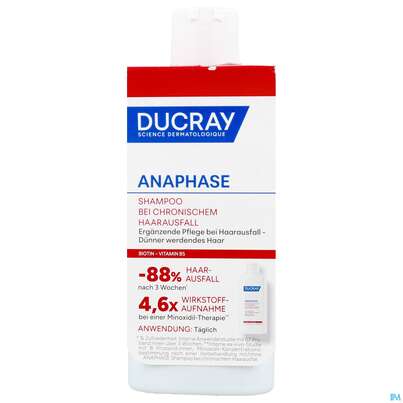 Sie sehen eine Packung Ducray Anaphase+ Ergänzungs-shampoo Gegen Haarausfall 200ml, Produktbild: 05 Ducray Anaphase+ Ergänzungs-shampoo Gegen Haarausfall 200ml, A-Nr.: 4541046 - 05