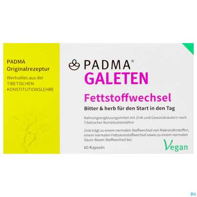 Padma Kapseln Galeten Fettstoffwechsel 60st, A-Nr.: 5750361 - 01