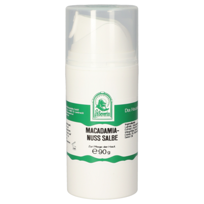 Sie sehen eine Packung MACADAMIANUSS SALBE 90 G, Produktbild: 01 MACADAMIANUSS SALBE 90 G, A-Nr.: 5902693 - 01
