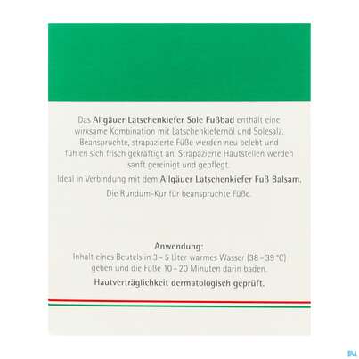 Allgaeuer Latschenkiefer Sole-fussbad 10x10 100g, A-Nr.: 0864574 - 03