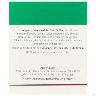 Allgaeuer Latschenkiefer Sole-fussbad 10x10 100g, A-Nr.: 0864574 - 04