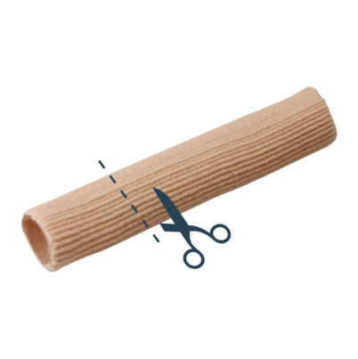 Sie sehen eine Packung Gel+ Gewebe Zehenschlauch 10 cm Mittel 2 Stk., Produktbild: 01 Gel+ Gewebe Zehenschlauch 10 cm Mittel 2 Stk., A-Nr.: 5791590 - 01