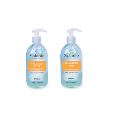 Sie sehen eine Packung Ultraschall-Gel Hyaluron Plus 2x 300 ml, Produktbild: 01 Ultraschall-Gel Hyaluron Plus 2x 300 ml, A-Nr.: 5804677 - 01