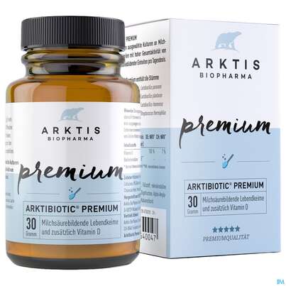 Sie sehen eine Packung Arktis Arktibiotic Pulver Premium 30g, Produktbild: 01 Arktis Arktibiotic Pulver Premium 30g, A-Nr.: 4750318 - 01