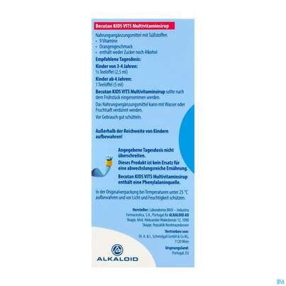 Becutan Kids Vits Multivitamin Sirup 100ml, A-Nr.: 5973256 - 03