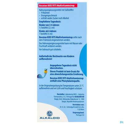 Becutan Kids Vits Multivitamin Sirup 100ml, A-Nr.: 5973256 - 04