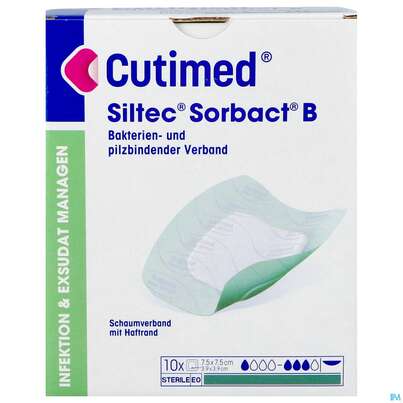 Cutimed Sorbact/bsn Gelkompressen 7,5x 7,5cm G9 72 10st, A-Nr.: 5655800 - 01