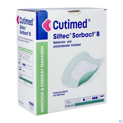 Cutimed Sorbact/bsn Gelkompressen 7,5x 7,5cm G9 72 10st, A-Nr.: 5655800 - 02