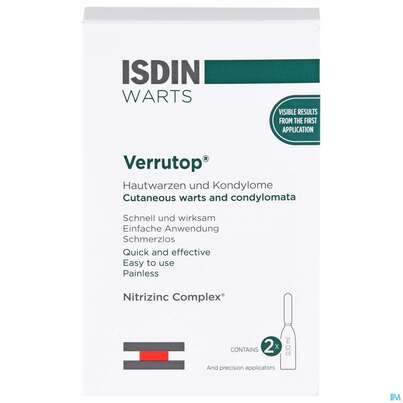Isdin Verrutop Ampullen Warts 2u 100 Microl 2st, A-Nr.: 5160984 - 01