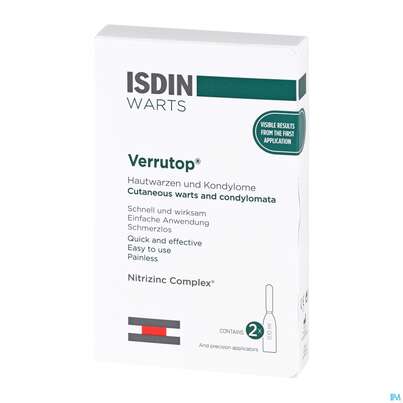 Isdin Verrutop Ampullen Warts 2u 100 Microl 2st, A-Nr.: 5160984 - 02
