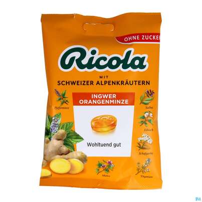 Ricola Zuckerfrei Ingwer Orangenminze Beute 75g, A-Nr.: 5627407 - 03