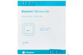 Schaumverband Biatain/steril Silikonhaftrand Lite 5x 5cm 3452 5st, A-Nr.: 4371526 - 01