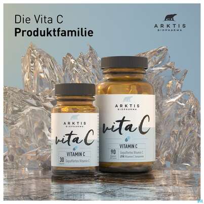 Sie sehen eine Packung Vitamin C Kapseln Arktis 30st, Produktbild: 07 Vitamin C Kapseln Arktis 30st, A-Nr.: 4750608 - 07