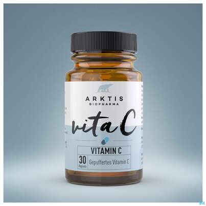 Sie sehen eine Packung Vitamin C Kapseln Arktis 30st, Produktbild: 08 Vitamin C Kapseln Arktis 30st, A-Nr.: 4750608 - 08