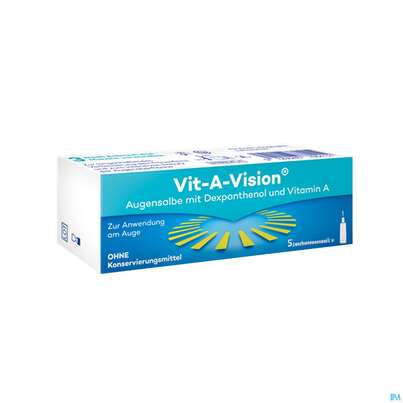 Sie sehen eine Packung Augen Salbe Vit-a-vision 5g 1st, Produktbild: 02 Augen Salbe Vit-a-vision 5g 1st, A-Nr.: 4238135 - 02