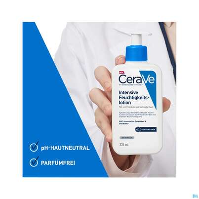 Sie sehen eine Packung Cerave Feuchtigkeitslotion Intensiv 236ml, Produktbild: 08 Cerave Feuchtigkeitslotion Intensiv 236ml, A-Nr.: 5931453 - 08