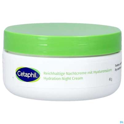 Sie sehen eine Packung Cetaphil Nachtcreme +hyaluronsaeure Reichhalt 48ml, Produktbild: 08 Cetaphil Nachtcreme +hyaluronsaeure Reichhalt 48ml, A-Nr.: 4839343 - 08